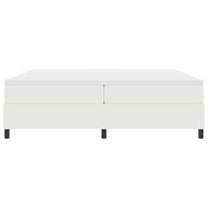 Postel s boxspringem Krémová a bílá 200 x 200 cm - obrázek 6