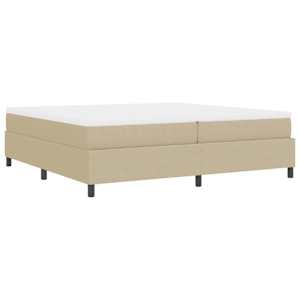 Postel s boxspringem Světle šedá a bílá 200 x 200 cm - obrázek 8