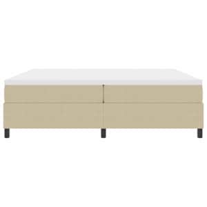 Postel s boxspringem Světle šedá a bílá 200 x 200 cm - obrázek 6
