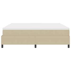Postel s boxspringem Světle šedá a bílá 200 x 200 cm - obrázek 7
