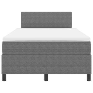 Postel s boxspringem s čelo Světle šedá a bílá 120 x 190 cm - obrázek 7