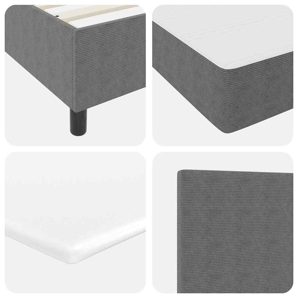 Postel s boxspringem s čelo Světle šedá a bílá 140 x 190 cm - obrázek 10