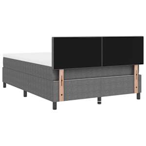 Postel s boxspringem s čelo Světle šedá a bílá 140 x 190 cm - obrázek 9