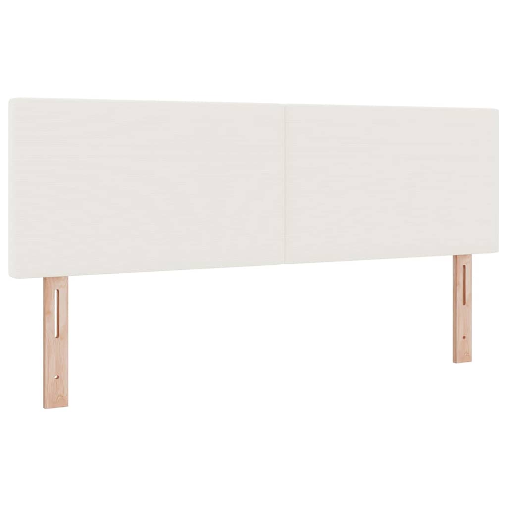 Postel s boxspringem s čelo Krémová a bílá 140 x 190 cm - obrázek 6