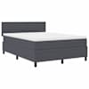 vidaXL Karbi vedrumadrats Tumehall ja Valge 140 x 200 cm Korter kangas