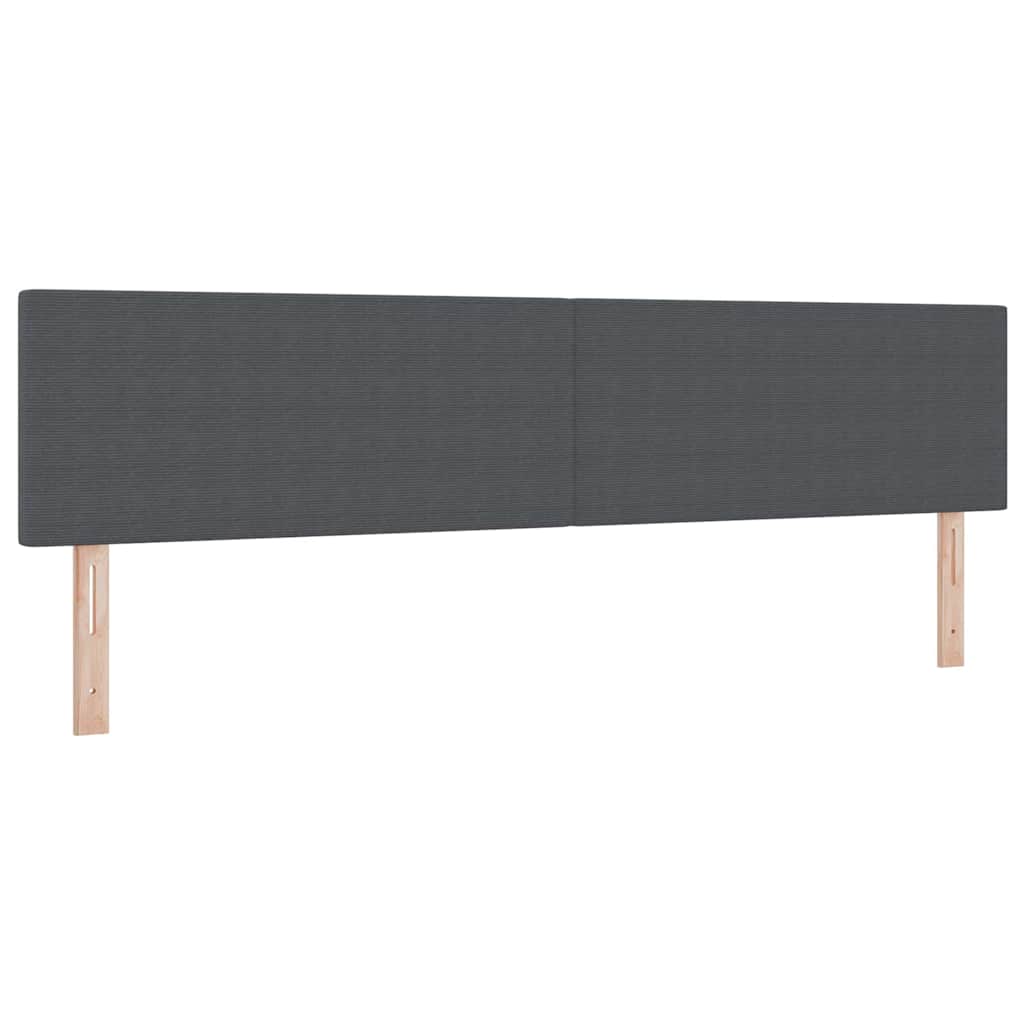 Postel s boxspringem s čelo Tmavě šedá a bílá 200 x 200 cm - obrázek 6