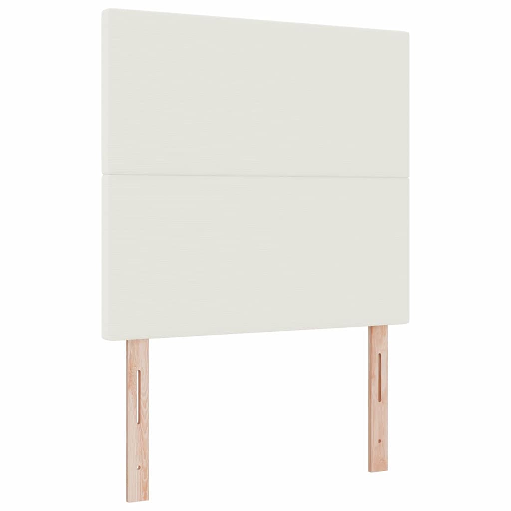 Postel s boxspringem s čelo Krémová a bílá 120 x 200 cm - obrázek 6