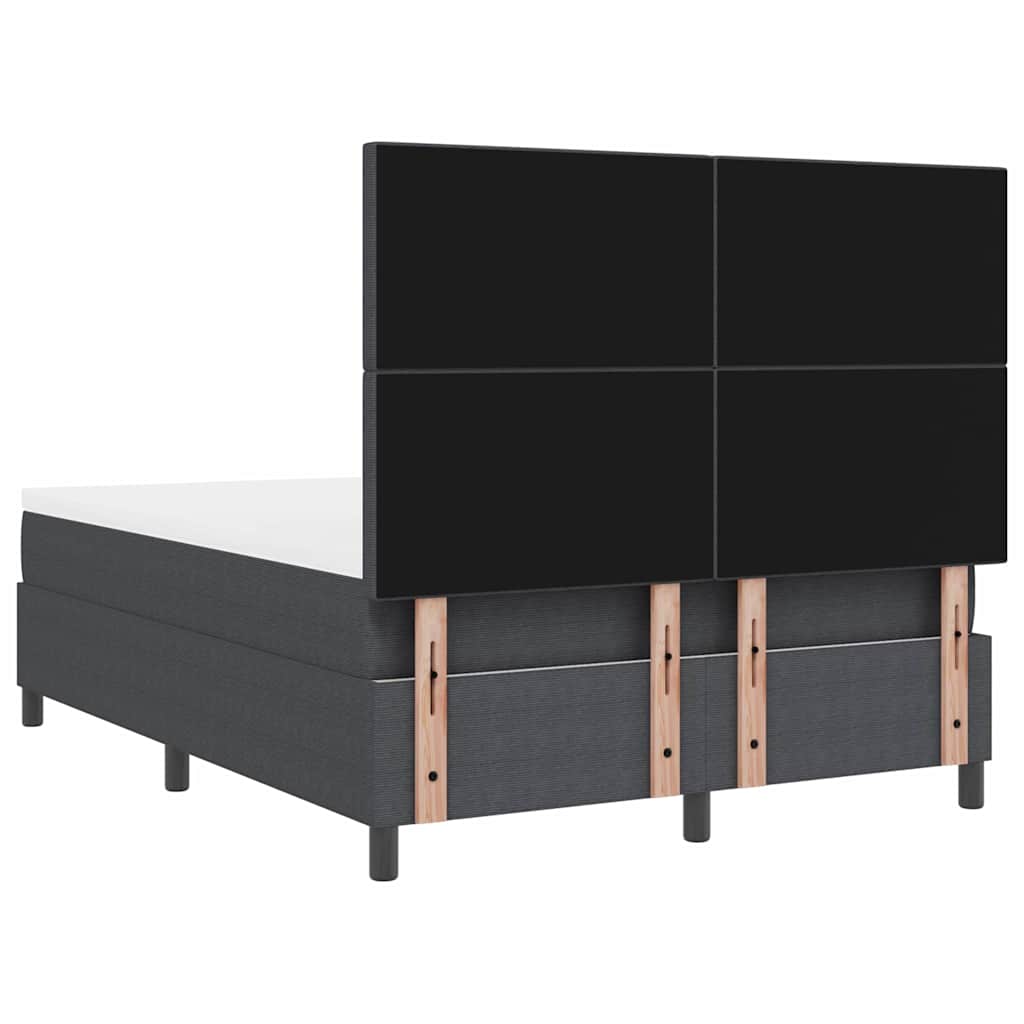 Postel s boxspringem s čelo Tmavě šedá a bílá 160 x 200 cm - obrázek 9