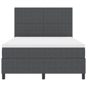 Postel s boxspringem s čelo Tmavě šedá a bílá 160 x 200 cm - obrázek 7