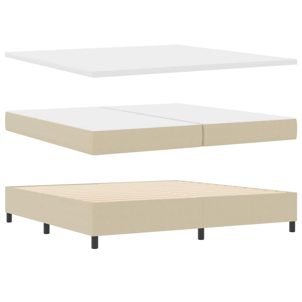 Box spring seng Velourstof - Billede 5