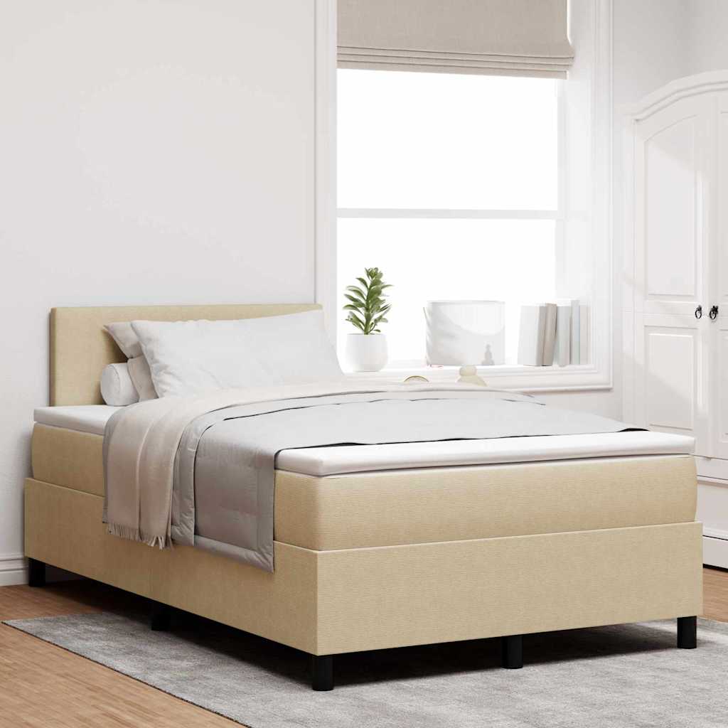 Box Spring Seng med Madras & LED Lys Grøn Grå Lille Dobbel Corduroy Stof