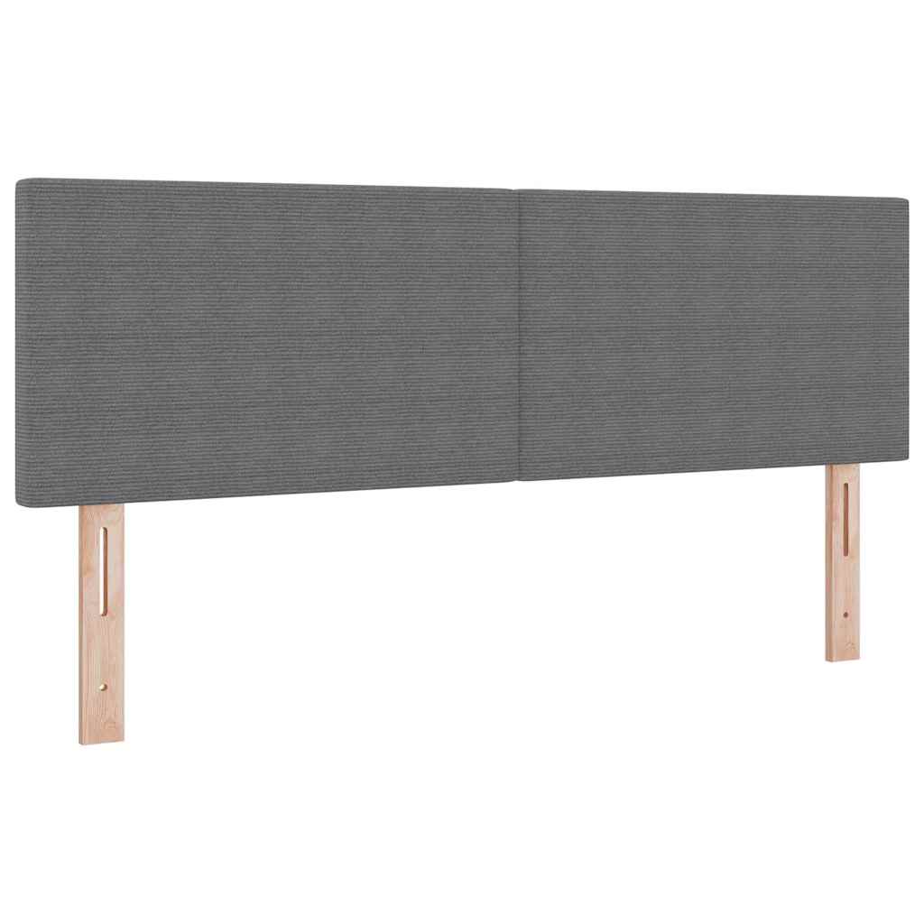 LED box pružinová postel s čelo Světle šedá a bílá 140 x 190 cm3337599