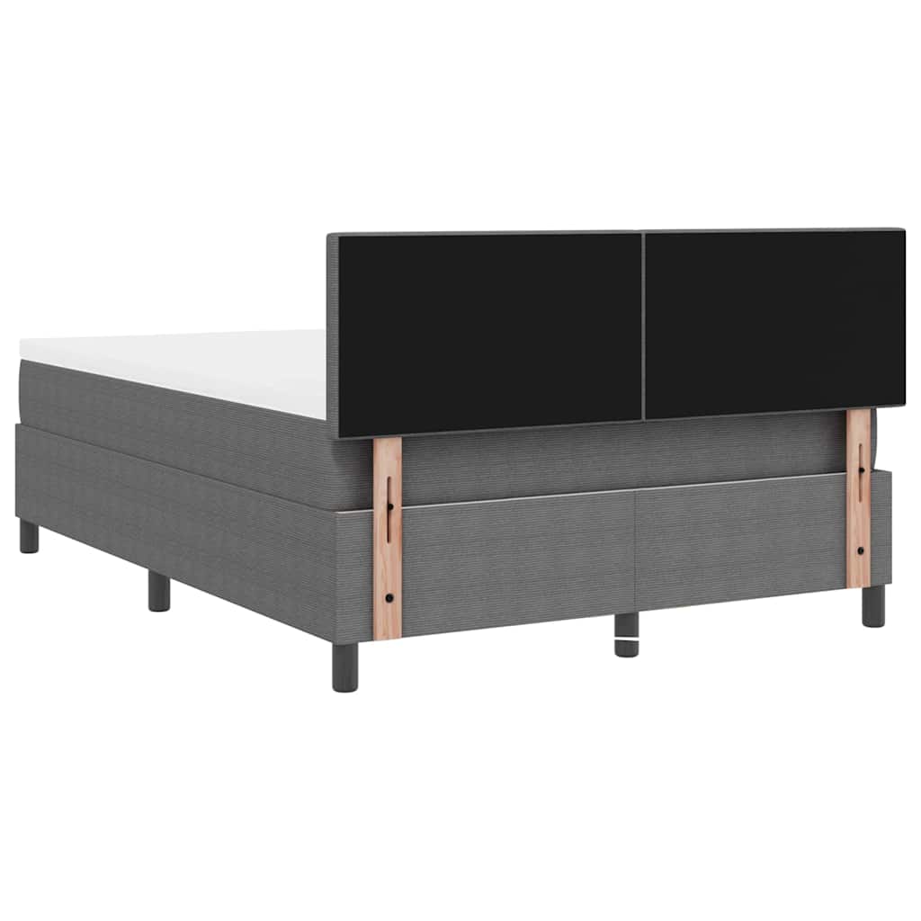 LED box pružinová postel s čelo Světle šedá a bílá 140 x 190 cm - obrázek 10