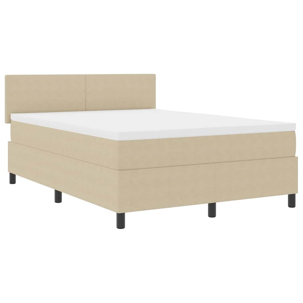 vidaXL Boxspring Ágy matraccal és LED világítással Zöld Szürke 140x200 cm Bársony Szövet