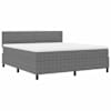 vidaXL LED Box Spring Voodi peaga Helehall ja valge 180 x 200 cm