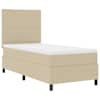 vidaXL LED Box Spring Voodi peaga Helehall ja valge 80 x 200 cm