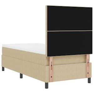 LED box pružinová postel s čelo Světle šedá a bílá 90 x 190 cm - obrázek 10