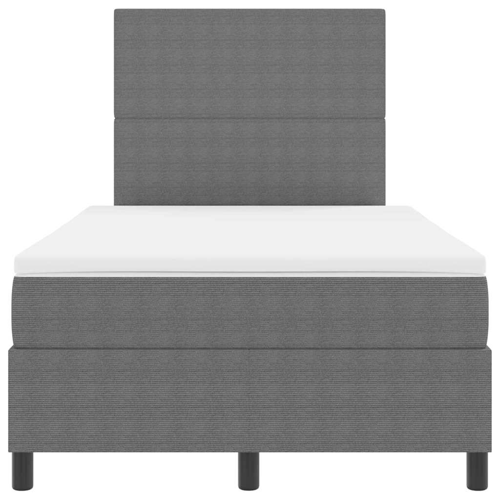 LED box pružinová postel s čelo Světle šedá a bílá 120 x 190 cm - obrázek 8