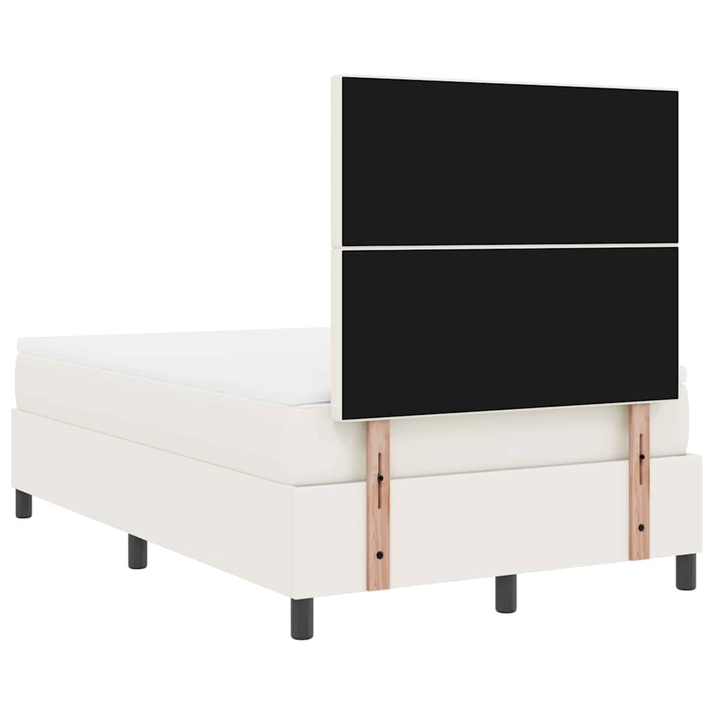 LED box pružinová postel s čelo Krémová a bílá 120 x 200 cm - obrázek 10