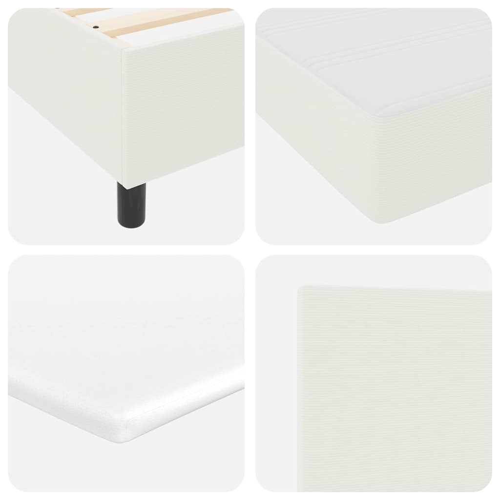 LED box pružinová postel s čelo Krémová a bílá 140 x 190 cm - obrázek 11