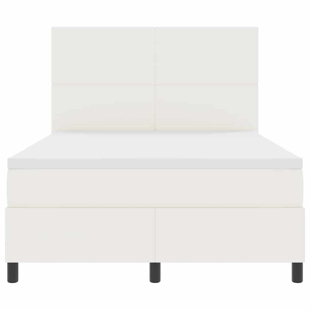 LED box pružinová postel s čelo Krémová a bílá 140 x 190 cm - obrázek 8