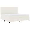 vidaXL LED Box Spring Voodi Kreem ja valge 200 x 200 cm Korter kangas