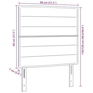 Čelo postele Tmavě šedá 80 cm textil - obrázek 9