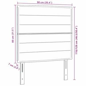 Čelo postele Krémová 90 cm textil - obrázek 9