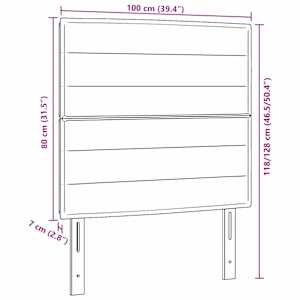 Čelo postele Modrá 100 cm textil - obrázek 9