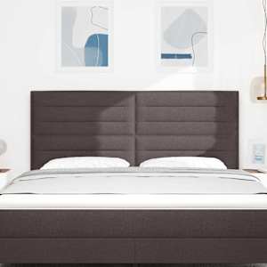Čelo postele Tmavě hnědá 180 cm textil - obrázek 3