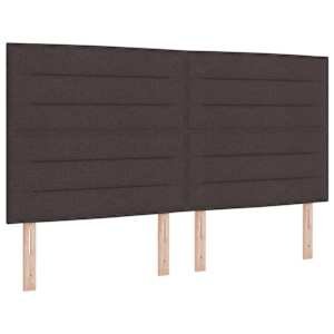 Čelo postele Tmavě hnědá 180 cm textil - obrázek 2