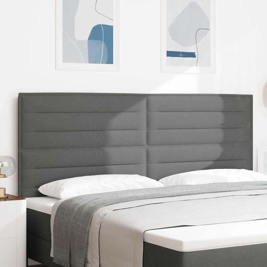 Sengegavl Linje Design Mørkegrå 200 cm Stof