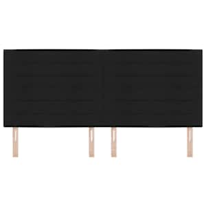 Čelo postele Černý 200 cm textil - obrázek 4