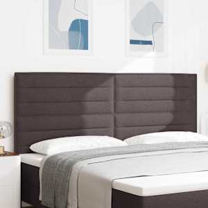 Čelo postele Tmavě hnědá 200 cm textil - obrázek 1