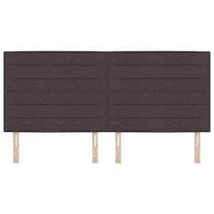 Čelo postele Tmavě hnědá 200 cm textil - obrázek 5