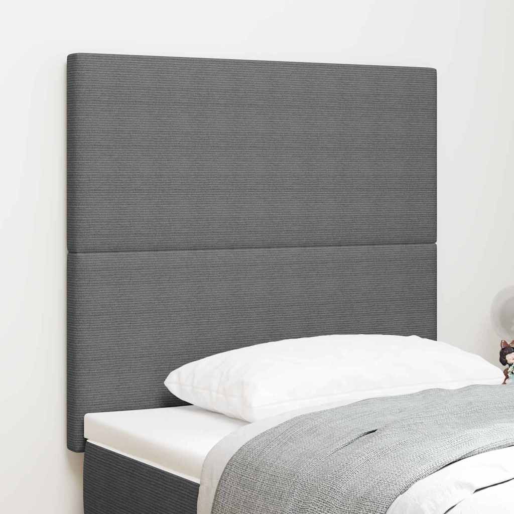 Sengegavl Enkel Design Lysegrå 80 cm Corduroy Stof