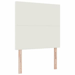 Čelo postele Krémová 80 cm Žebrovaná látka - obrázek 2