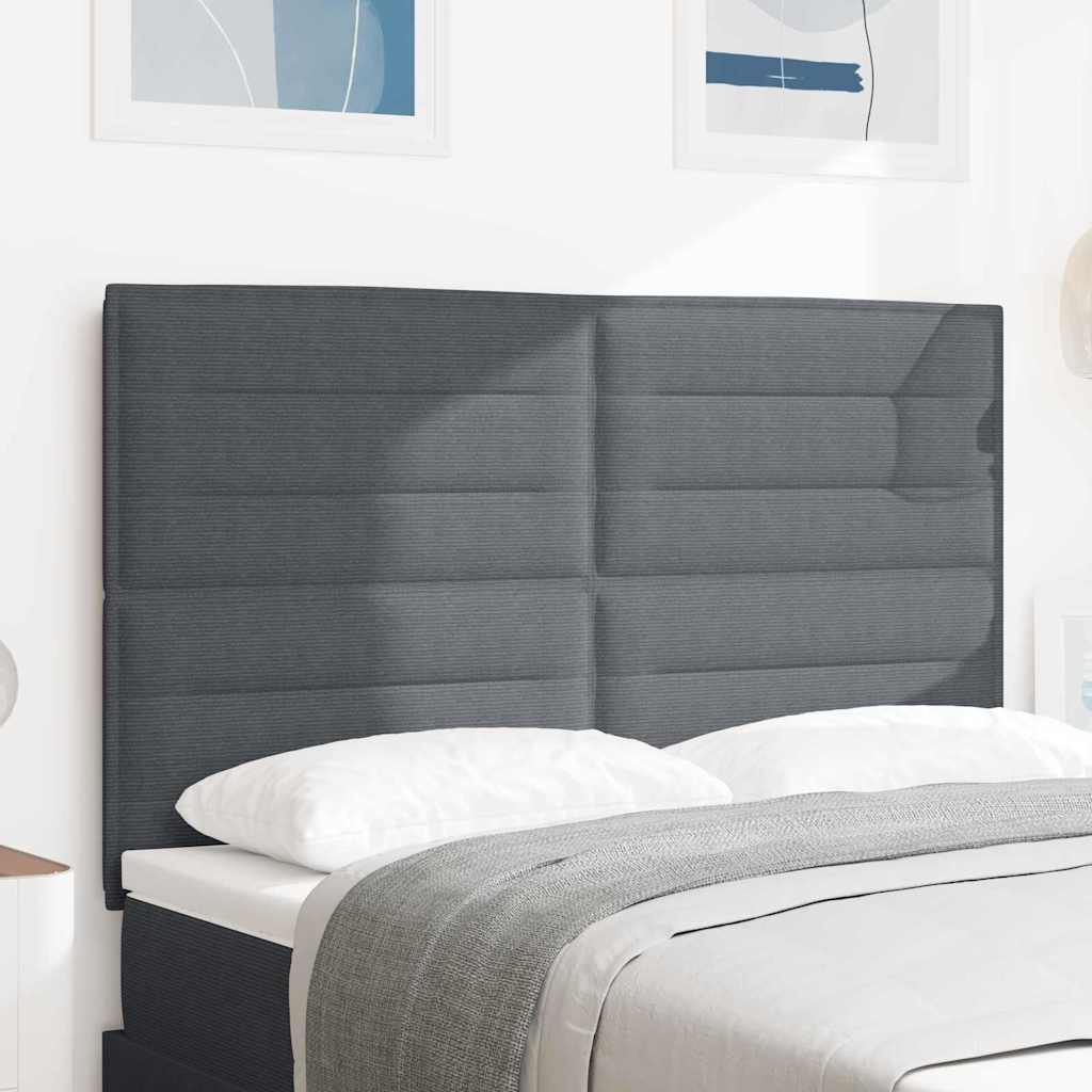 Sengegavl Enkel Design Mørkegrå 160 cm Corduroy Stof