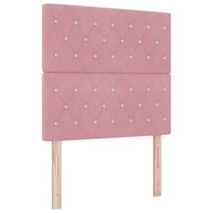 Čelo postele Růžová 90 cm samet - obrázek 2