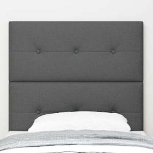 Výškově nastavitelné čelo postele Tmavě šedá 90 cm textil - obrázek 3