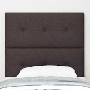 Výškově nastavitelné čelo postele Tmavě hnědá 90 cm textil - obrázek 3