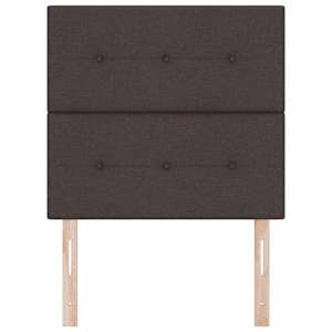 Výškově nastavitelné čelo postele Tmavě hnědá 90 cm textil - obrázek 4
