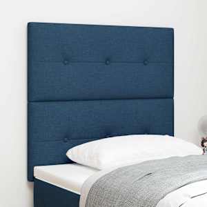 Výškově nastavitelné čelo postele s čelo Modrá 90 cm textil - obrázek 1