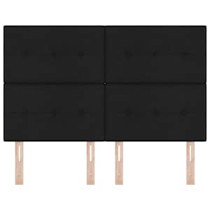 Výškově nastavitelné čelo postele s čelo Černá 144 cm textil - obrázek 4