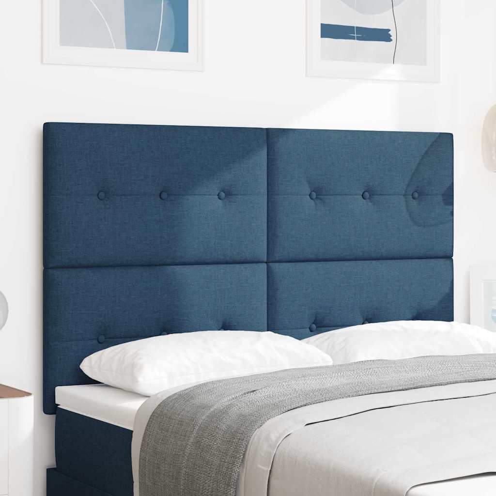 vidaXL Tăblie cap cu headboard albastru 144 cm Piele artificială