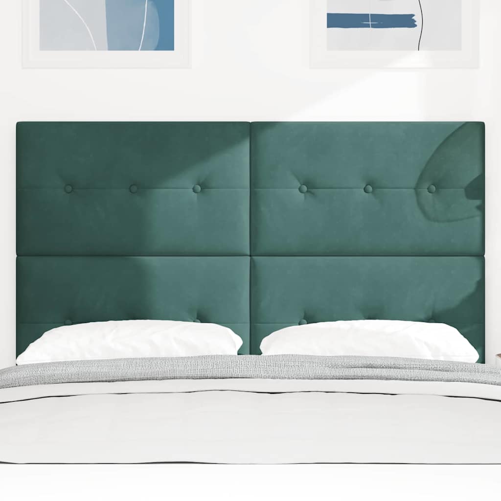 Vzglavje Temno zelena 160 cm Žamet - slika 3