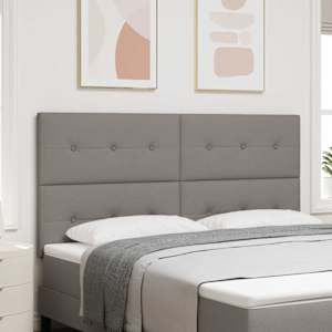 Výškově nastavitelné čelo postele s čelo Taupe 180 cm textil - obrázek 1