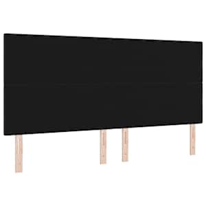 Výškově nastavitelné čelo postele s čelo Černá 200 cm textil - obrázek 6