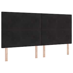 Čelo postele Černý 200 cm samet - obrázek 2