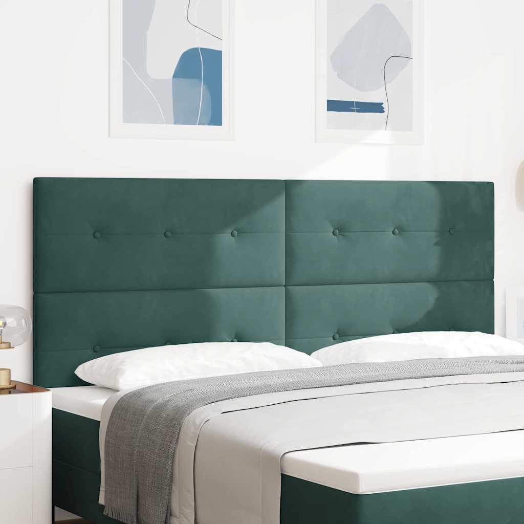 Voodipeats Nööp Tufted Tumeroheline 200 cm Samet
